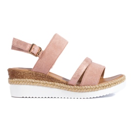 Sandalias cuña mujer Shelovet rosa