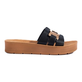 Babucha mujer plataforma Shelovet negra negro