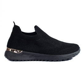 Zapatillas slip-on con cuña Shelovet en negro