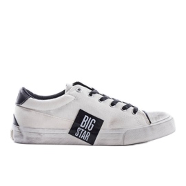 Deportivas blancas con abrasiones Big Star JJ174248 blanco