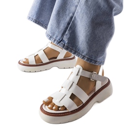 Sandalias plataforma Lola blancas blanco