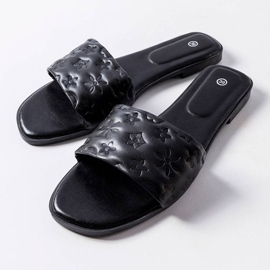 Sandalias planas negras de Amalie negro