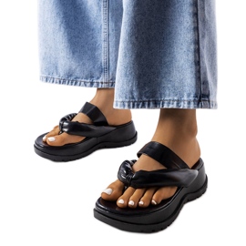 Inna Chanclas gruesas negras de Lupi negro