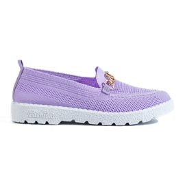 Mocasines calados lila de Shelovet violeta