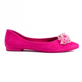Bailarinas de mujer fucsia con cristales Shelovet rosado