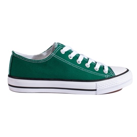 SHELOVET Deportivas bajas verdes Vico para mujer
