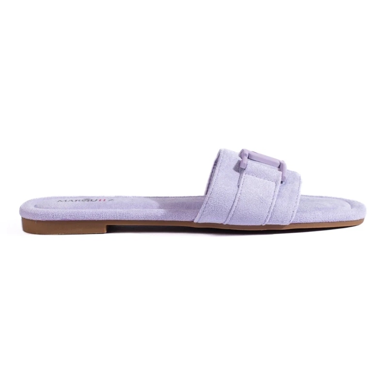 Zapatillas casa de mujer en ante morado de Shelovet violeta