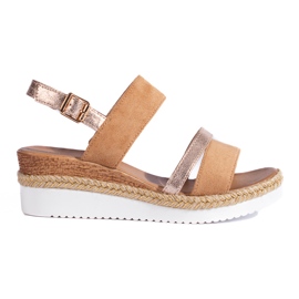 Sandalias mujer cuña Shelovet marrones marrón
