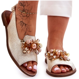 Sandalias Planas Nicole 2805/064 Oro dorado