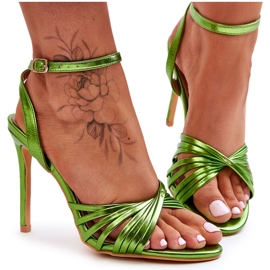 Sandalias de mujer My Darling de tacón alto de color verde Sandalias de mujer My Darling de tacón alto de color verde