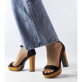 Inna Sandalias negras de tacón alto de Selsa. negro Inna Sandalias negras de tacón alto de Selsa. negro