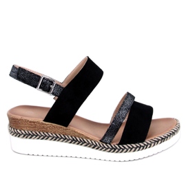 Sandalias de cuña de Frazier Black negro