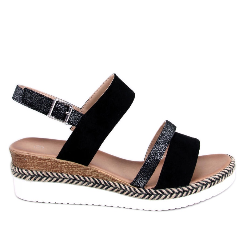 Sandalias de cuña de Frazier Black negro