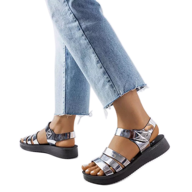 Sandalias QT2311-3 Plata Tpu negro Sandalias QT2311-3 Plata Tpu negro