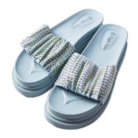 Deslizadores azules con circonitas cúbicas de Franet