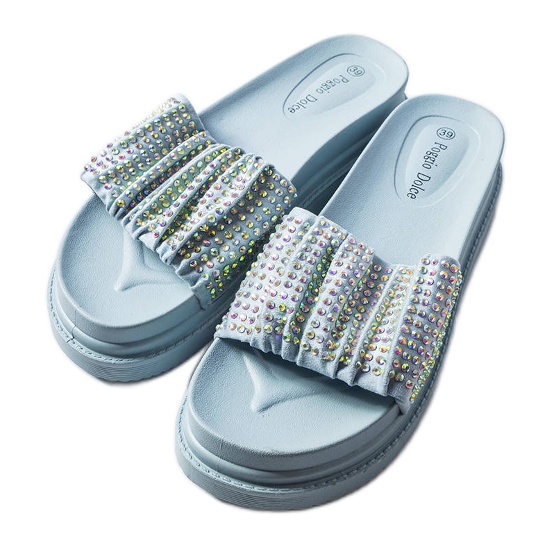 Deslizadores azules con circonitas cúbicas de Franet