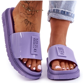 Pantuflas Mujer Big Star JJ274A304 Violeta púrpura