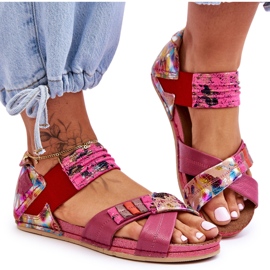 Sandalias De Cuero Con Vira Maciejka 03375-44 Rosa rosado