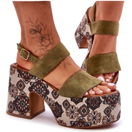 Sandalias Tacón Cuero Maciejka 06089-24 Verde Sandalias Tacón Cuero Maciejka 06089-24 Verde