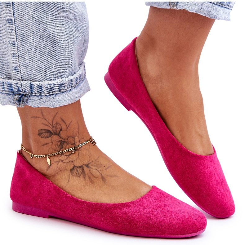Bailarina Mujer Ante Fucsia Lasota rosado