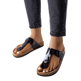 Chanclas negras con hebillas de Lee Cooper LCW-22-35-1170L negro