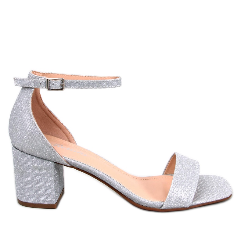 Sandalias de tacón plateadas Meghan plata