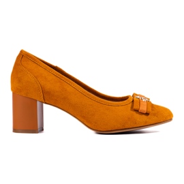 Zapatos de salón Shelovet Camel de mujer marrón