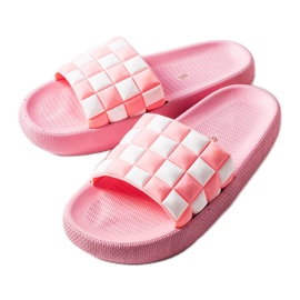 Chanclas con plataforma de goma rosas de Elin rosado