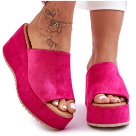 Chanclas De Mujer Con Plataforma Chunky Fucsia Martina rosado