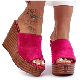 Chanclas Ligeras Sobre Plataforma Chunky Fucsia Good Vibe rosa