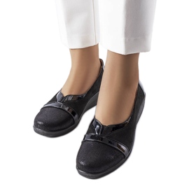 Zapatos de cuña negros de Sundown