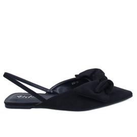 Chanclas negras con lazo Geffen negro