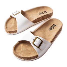 Chanclas de corcho blanco con hebillas de Lee Cooper LCW-22-35-1169L