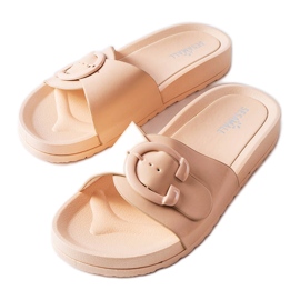 Inna Chanclas beige con hebilla de Généreux