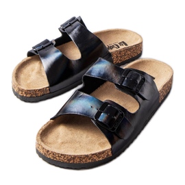 Chanclas de corcho negras con hebillas de Lee Cooper LCW-22-35-1154L negro