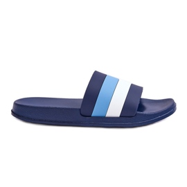 Pantuflas Mujer Rayas Azul Marino Vision