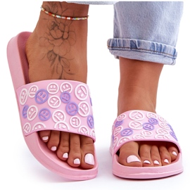 Pantuflas Mujer Con Emoticonos Rosa Cosette