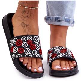 Pantuflas Mujer Con Emoticonos Negro Cosette