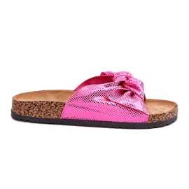 Pantuflas De Mujer Con Lazo Brillante Rosa Jodie