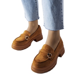 Mocasines marrones con suela gruesa de Artista marrón