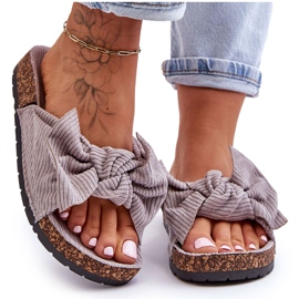 Pantuflas Pana Corcho Gris Summertime