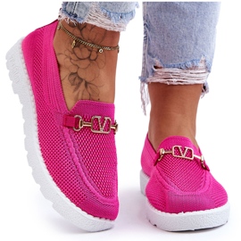 PM1 Alena Zapatillas sin cordones de mujer fucsia rosa
