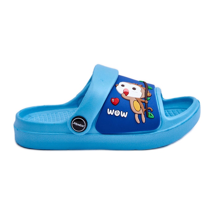 WJ1 Chanclas Infantiles Ligeras Con Motivo Animal Azul Rico