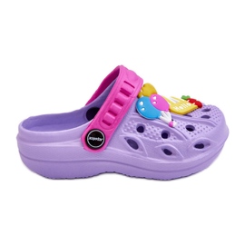 WJ1 Chanclas Crocs Ligeras De Espuma Para Niños Purple Sweets violeta