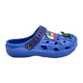 Chanclas Infantiles De Espuma Ligeras Crocs Azul Dulces