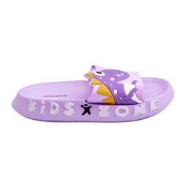 Pantuflas Infantiles Espuma Dinosaurio Morado Dario púrpura