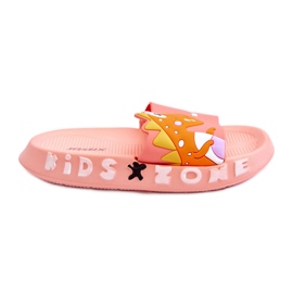 Pantuflas Infantiles Espuma Dinosaurio Rosa Claro Dario rosado