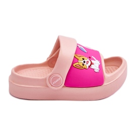 WJ1 Sandalias Infantiles Ligeras Con Motivo Perro Rosa Rico