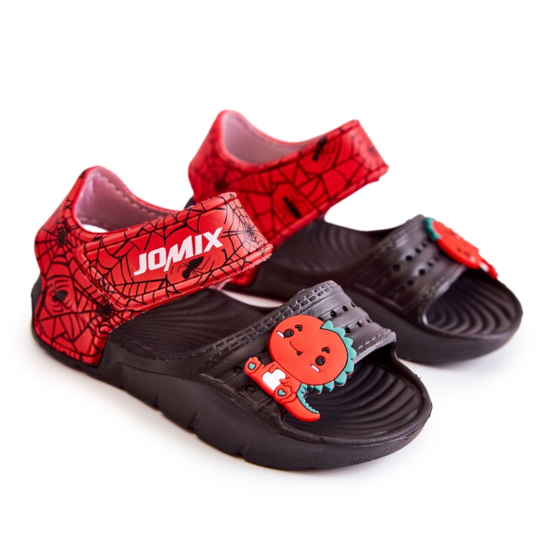 Sandalias Infantiles Espuma Ligera Con Velcro Negro Asti