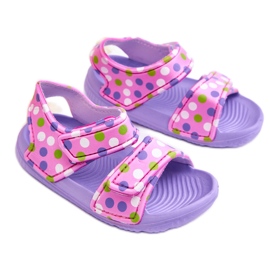 Sandalias Infantiles De Espuma Ligeras Estampadas Morado Y Rosa Málaga violeta